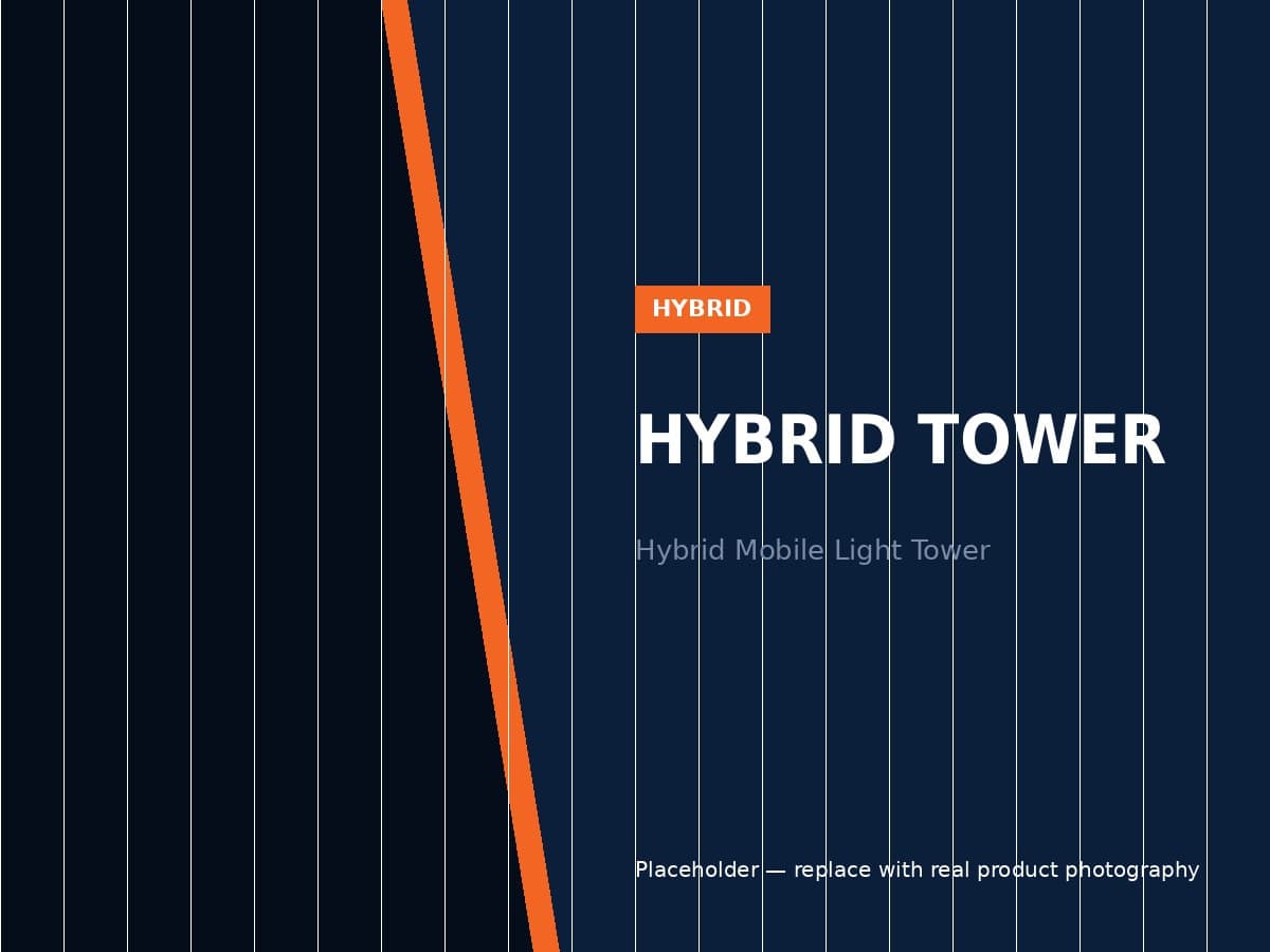 Hybrid solar and diesel mobile light tower for long-term rental fleets
