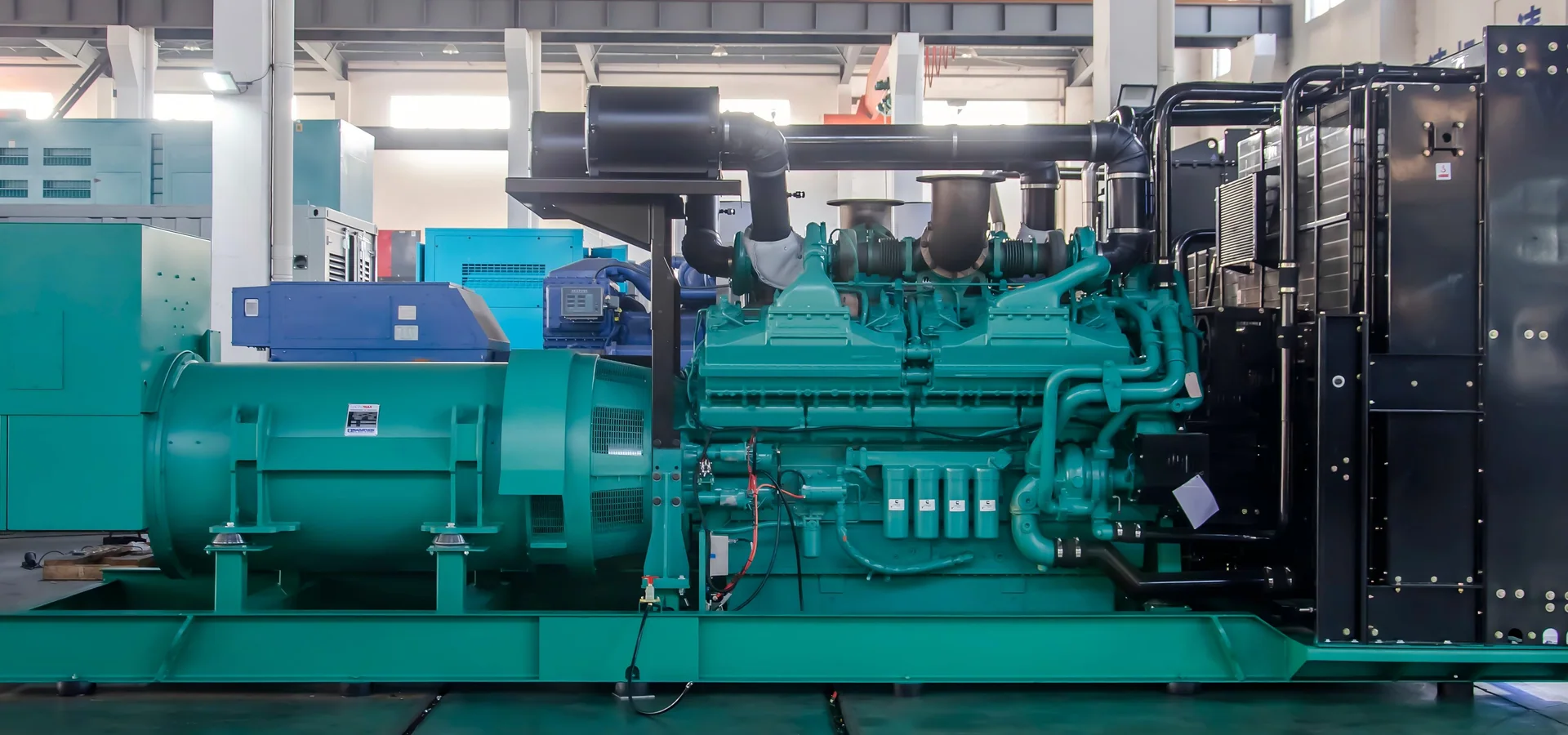 Cummins diesel generator series in a production facility